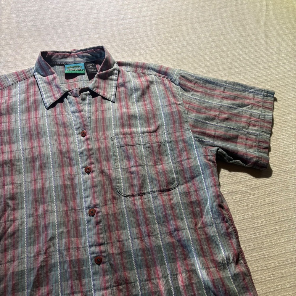Vintage 90s Patagonia Womens Lightweight A/C Shirt Button Down 100% Cotton Med